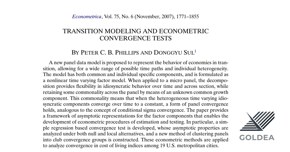Heterogeneidad en datos de panel: el desafío de modelar la convergencia
